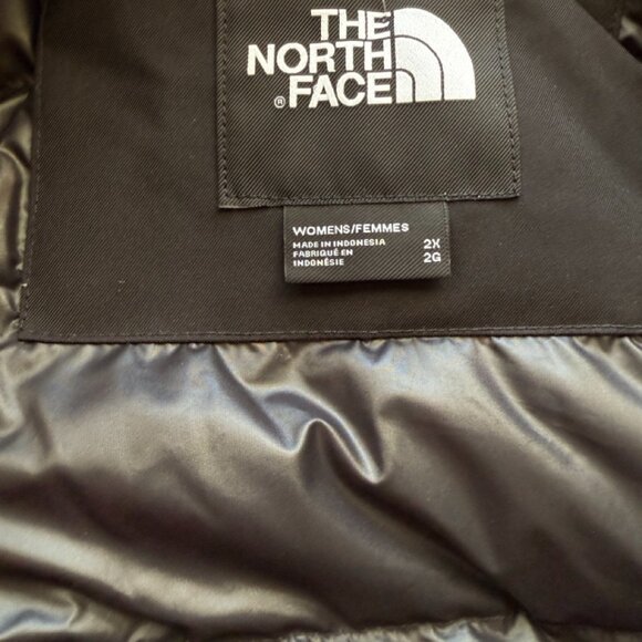 North Face Women's Plus Arctic Parka Insulated Fill Hooded Jacket 2x Black - Picture 15 of 16